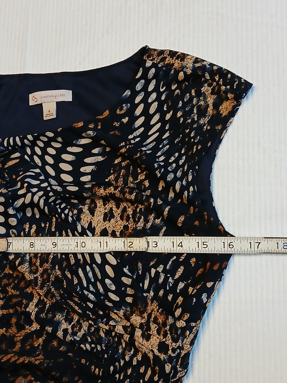 Dress Barn Women's Leopard Print Midi Dress Size 4 Wrap Style Bottom - Picture 3 of 9